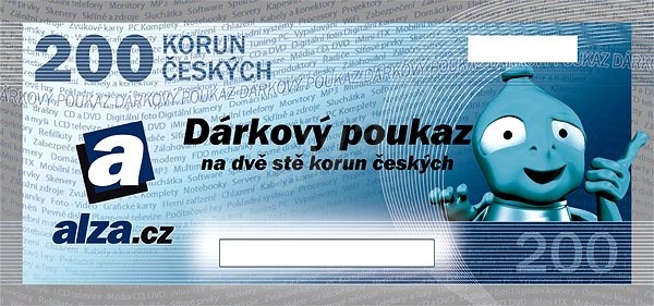 Elektronický dárkový poukaz Alza.cz - 200 Kč