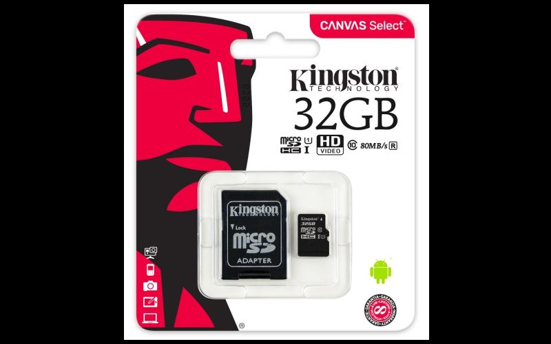 Kingston Canvas Select micro SDHC 32GB + SD adaptér